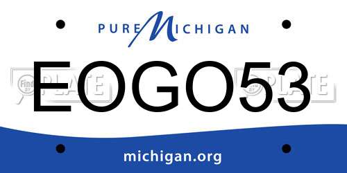 EOGO53 Michigan License Plate