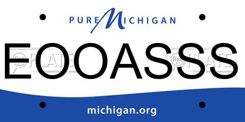 EOOASSS Michigan License Plate