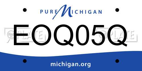 EOQ05Q Michigan License Plate