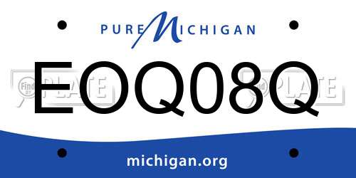 EOQ08Q Michigan License Plate