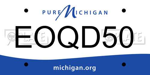 EOQD50 Michigan License Plate