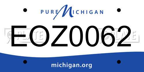 EOZ0062 Michigan License Plate