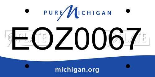 EOZ0067 Michigan License Plate