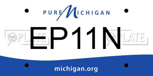 EP11N Michigan License Plate