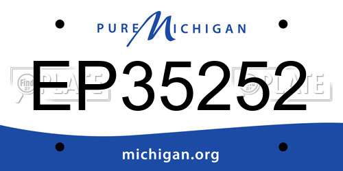 EP35252 Michigan License Plate