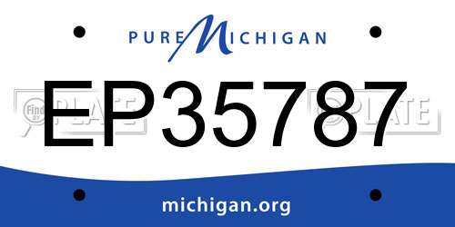 EP35787 Michigan License Plate