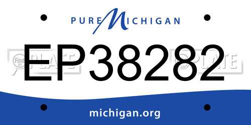EP38282 Michigan License Plate