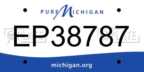 EP38787 Michigan License Plate