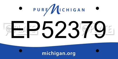 EP52379 Michigan License Plate