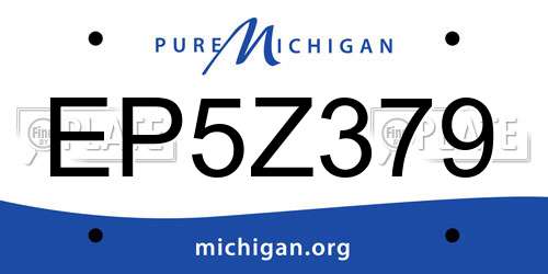 EP5Z379 Michigan License Plate