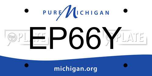 EP66Y Michigan License Plate