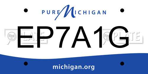 EP7A1G Michigan License Plate