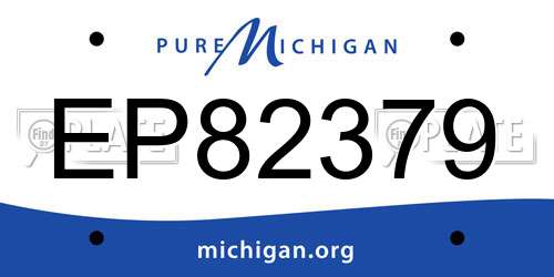 EP82379 Michigan License Plate