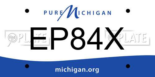 EP84X Michigan License Plate