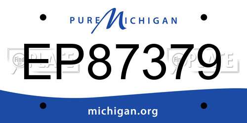 EP87379 Michigan License Plate