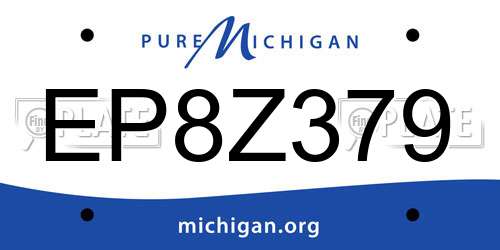 EP8Z379 Michigan License Plate