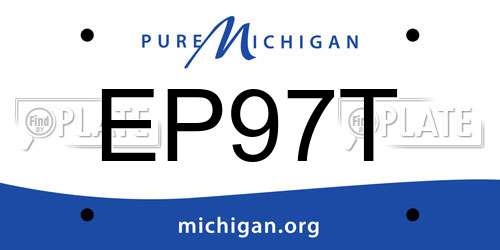 EP97T Michigan License Plate
