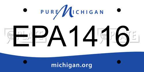 EPA1416 Michigan License Plate