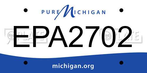 EPA2702 Michigan License Plate