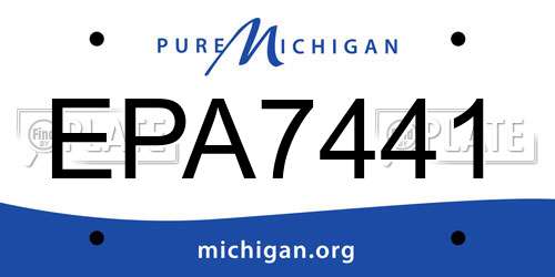EPA7441 Michigan License Plate