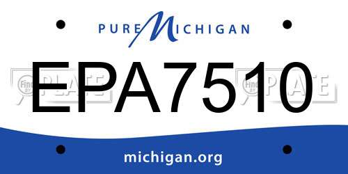 EPA7510 Michigan License Plate