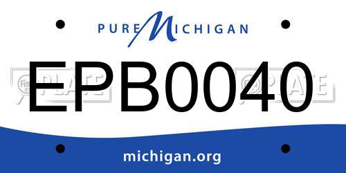 EPB0040 Michigan License Plate