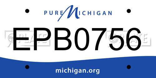 EPB0756 Michigan License Plate