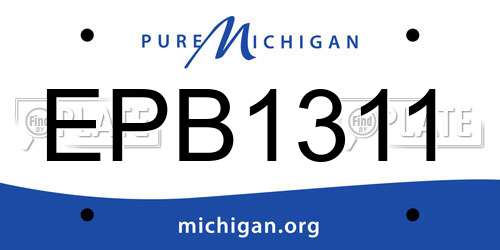 EPB1311 Michigan License Plate