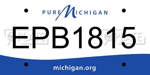 EPB1815 Michigan License Plate