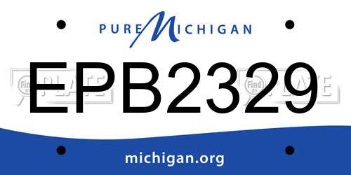 EPB2329 Michigan License Plate
