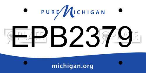EPB2379 Michigan License Plate