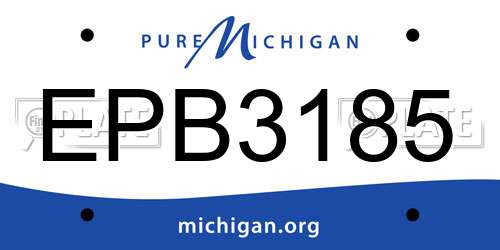 EPB3185 Michigan License Plate