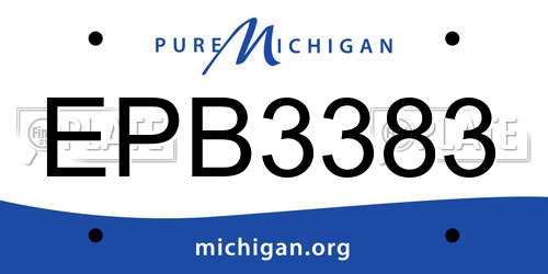 EPB3383 Michigan License Plate
