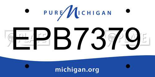 EPB7379 Michigan License Plate