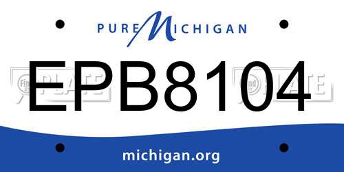 EPB8104 Michigan License Plate