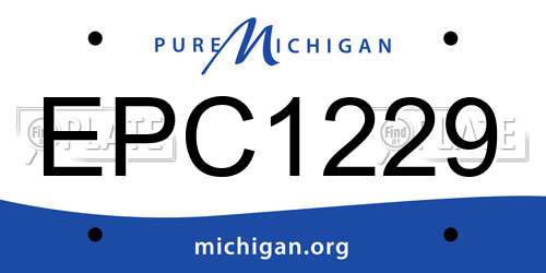 EPC1229 Michigan License Plate