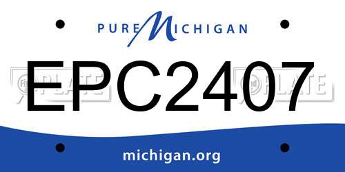 EPC2407 Michigan License Plate