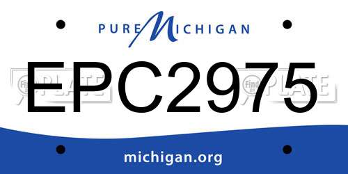 EPC2975 Michigan License Plate