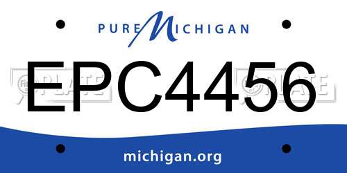 EPC4456 Michigan License Plate