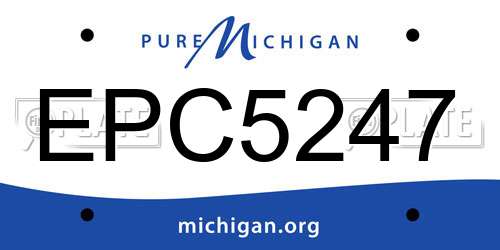 EPC5247 Michigan License Plate