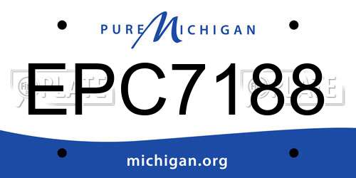 EPC7188 Michigan License Plate