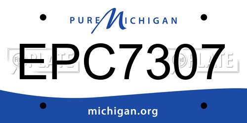 EPC7307 Michigan License Plate