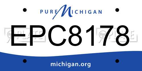 EPC8178 Michigan License Plate