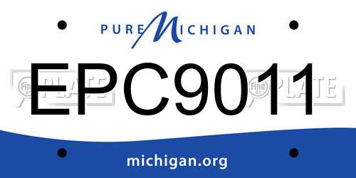 EPC9011 Michigan License Plate