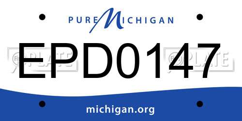 EPD0147 Michigan License Plate