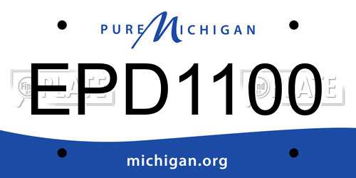 EPD1100 Michigan License Plate