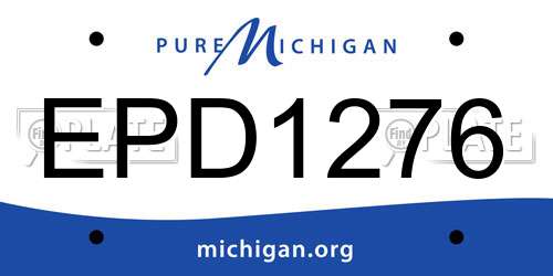EPD1276 Michigan License Plate
