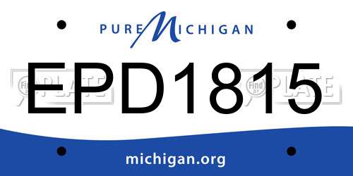 EPD1815 Michigan License Plate