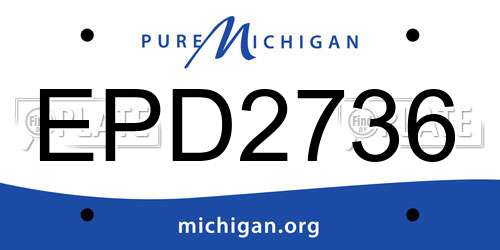 EPD2736 Michigan License Plate