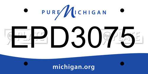 EPD3075 Michigan License Plate